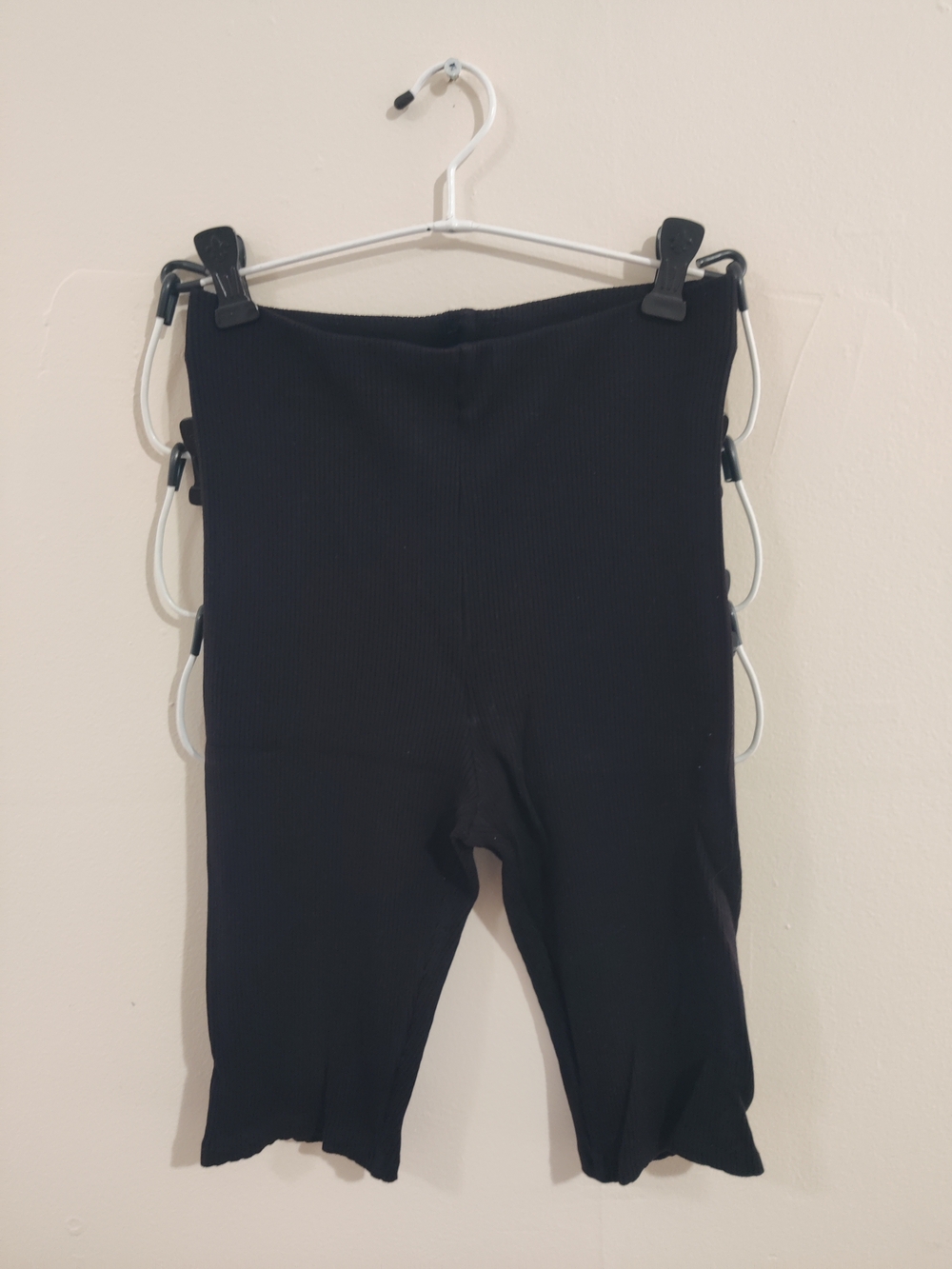 H&M Black Ribbed Bike Shorts